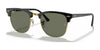 Ray-Ban CLUBMASTER RB3016 Sunglasses / Black On Gold №901/58 / G-15 Green (Polarized) (3P 11%) / Size 49