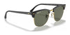 Ray-Ban CLUBMASTER RB3016F Sunglasses | Size 55 / Black On Gold №W0365 / G-15 Green (3N 13.2%)
