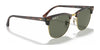 Ray-Ban CLUBMASTER RB3016F Sunglasses | Size 55 / Black On Gold №W0365 / G-15 Green (3N 13.2%)