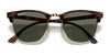 Ray-Ban CLUBMASTER RB3016F Sunglasses | Size 55 / Black On Gold №W0365 / G-15 Green (3N 13.2%)