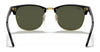 Ray-Ban CLUBMASTER RB3016F Sunglasses | Size 55 / Black On Gold №W0365 / G-15 Green (3N 13.2%)