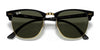 Ray-Ban CLUBMASTER RB3016F Sunglasses | Size 55 / Black On Gold №W0365 / G-15 Green (3N 13.2%)