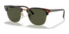 Ray-Ban CLUBMASTER RB3016F Sunglasses | Size 55 / Tortoise On Gold №W0366 / G-15 Green (3N 13.2%)