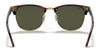 Ray-Ban CLUBMASTER RB3016F Sunglasses | Size 55 / Black On Gold №W0365 / G-15 Green (3N 13.2%)
