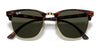 Ray-Ban CLUBMASTER RB3016F Sunglasses | Size 55 / Black On Gold №W0365 / G-15 Green (3N 13.2%)