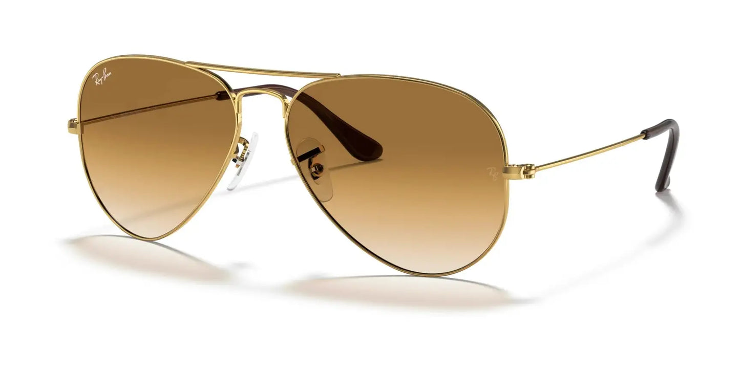 Ray-Ban AVIATOR LARGE METAL RB3025 Sunglasses | Size 62 Gold / Light Brown