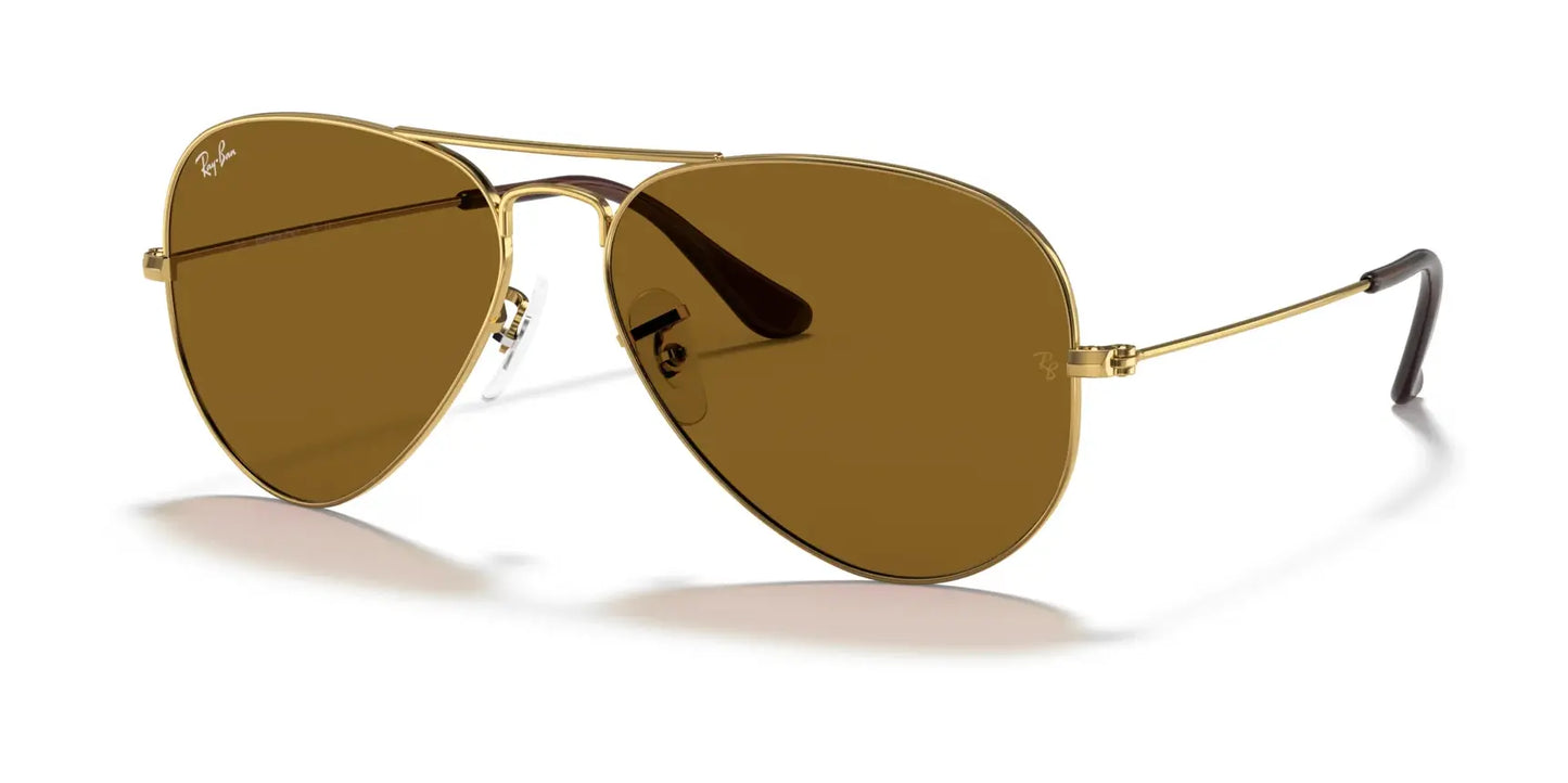 Ray-Ban AVIATOR LARGE METAL RB3025 Sunglasses | Size 55 Gold / B-15 Brown