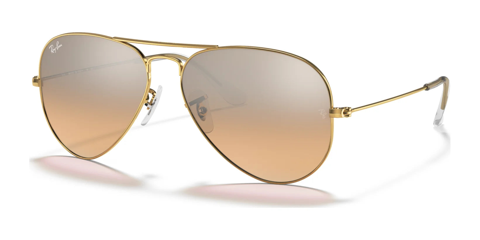 Ray-Ban AVIATOR LARGE METAL RB3025 Sunglasses | Size 55 Gold / Silver / Pink