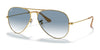 Ray-Ban AVIATOR LARGE METAL RB3025 Sunglasses | Size 62 / Arista Gold №001/3F / Light Blue (2N 29.9%)