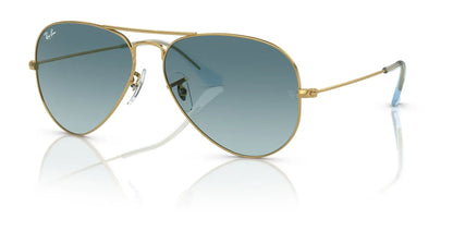 Ray-Ban AVIATOR LARGE METAL RB3025 Sunglasses | Size 55 Gold / Blue