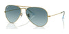 Ray-Ban AVIATOR LARGE METAL RB3025 Sunglasses | Size 62 / Gold №001/3M / Blue (2N 21%)