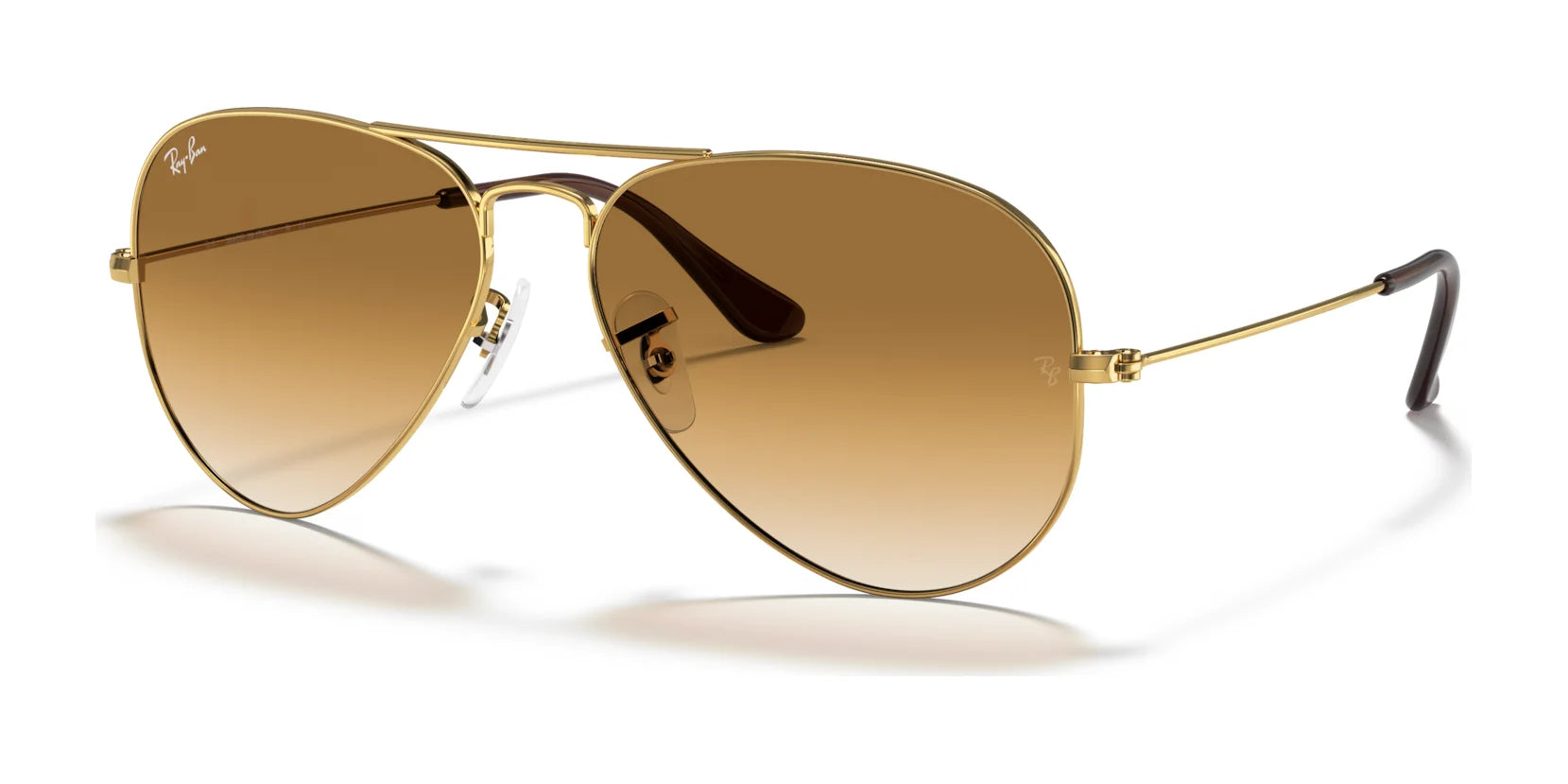 Ray-Ban AVIATOR LARGE METAL RB3025 Sunglasses | Size 55 Gold / Light Brown