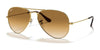 Ray-Ban AVIATOR LARGE METAL RB3025 Sunglasses | Size 62 / Arista Gold №001/51 / Light Brown (2N 30.5%)