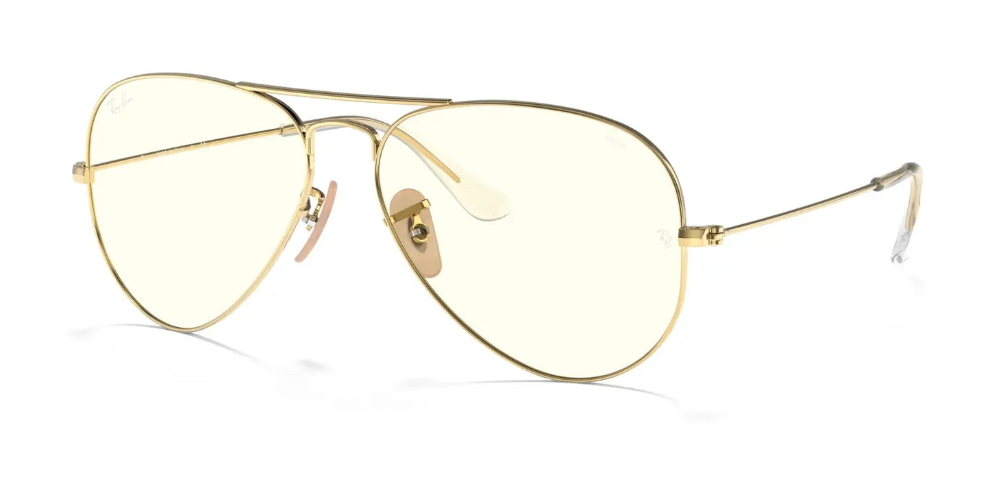 Ray-Ban AVIATOR LARGE METAL RB3025 Sunglasses | Size 55 Gold / Clear Grey (Photochromic)