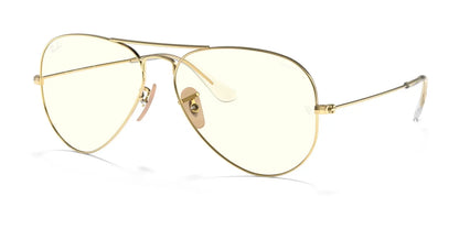 Ray-Ban AVIATOR LARGE METAL RB3025 Sunglasses | Size 55 Gold / Clear Grey (Photochromic)