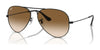 Ray-Ban AVIATOR LARGE METAL RB3025 Sunglasses | Size 62 / Black №002/51 / Brown (2N 30.5%)