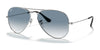 Ray-Ban AVIATOR LARGE METAL RB3025 Sunglasses | Size 62 / Silver №003/3F / Light Blue Gradient (2N 29.9%)