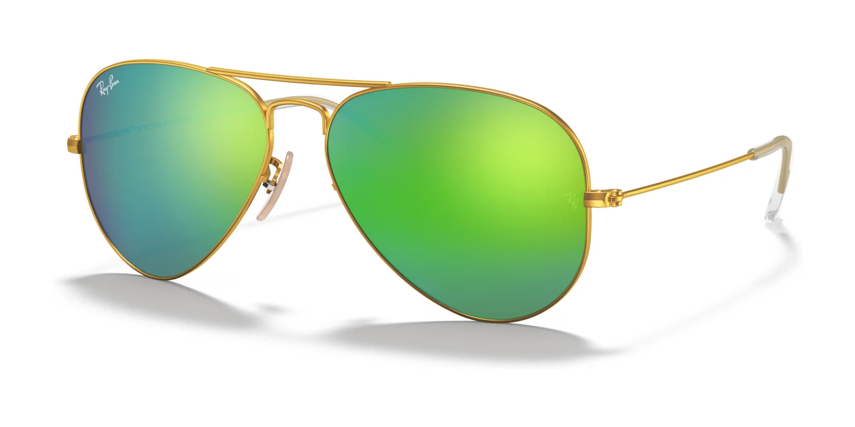 Ray-Ban AVIATOR LARGE METAL RB3025 Sunglasses | Size 55 Gold / Green Flash