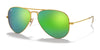 Ray-Ban AVIATOR LARGE METAL RB3025 Sunglasses | Size 62 / Gold №112/19 / Green Flash (3N 9.55%)