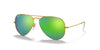Ray-Ban AVIATOR LARGE METAL RB3025 Sunglasses | Size 58 / Gold №112/P9 / Green Flash (Polarized) (3P 10.3%)