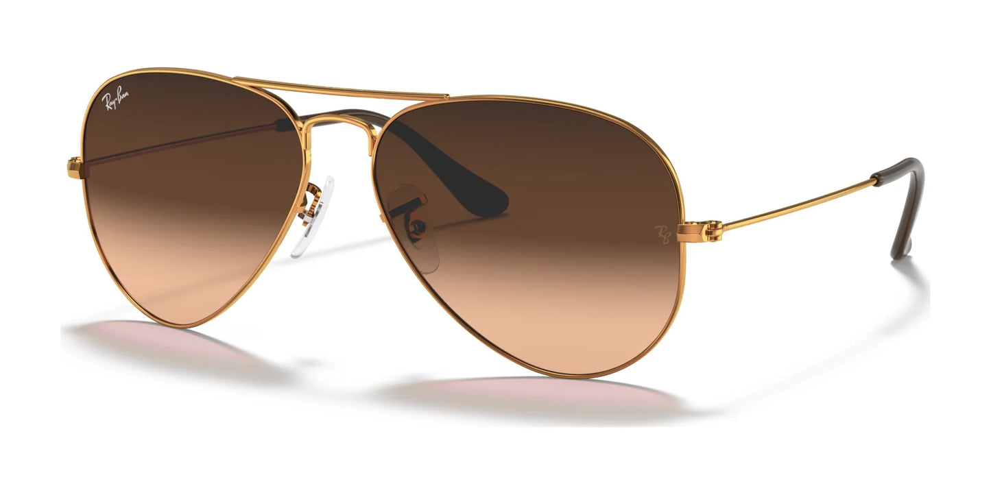 Ray-Ban AVIATOR LARGE METAL RB3025 Sunglasses | Size 55 Light Brown / Pink / Brown