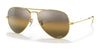 Ray-Ban AVIATOR LARGE METAL RB3025 Sunglasses | Size 62 / Gold №9196G5 / Silver/Brown (Polarized) (2P 22.5%)