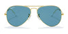 Ray-Ban AVIATOR LARGE METAL RB3025 Sunglasses | Size 62 / Arista Gold №9278R5 / Blue (3N 10.7%)