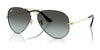 Ray-Ban AVIATOR LARGE METAL RB3025 Sunglasses | Size 62 / Black On Arista №9271GK / Blue Vintage Gradient Black (3N 13.8%)