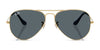 Ray-Ban AVIATOR LARGE METAL RB3025 Sunglasses | Size 62 / Arista Gold №9278R5 / Blue (3N 10.7%)