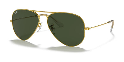 Ray-Ban AVIATOR LARGE METAL RB3025 Sunglasses | Size 55 Gold / G-15 Green