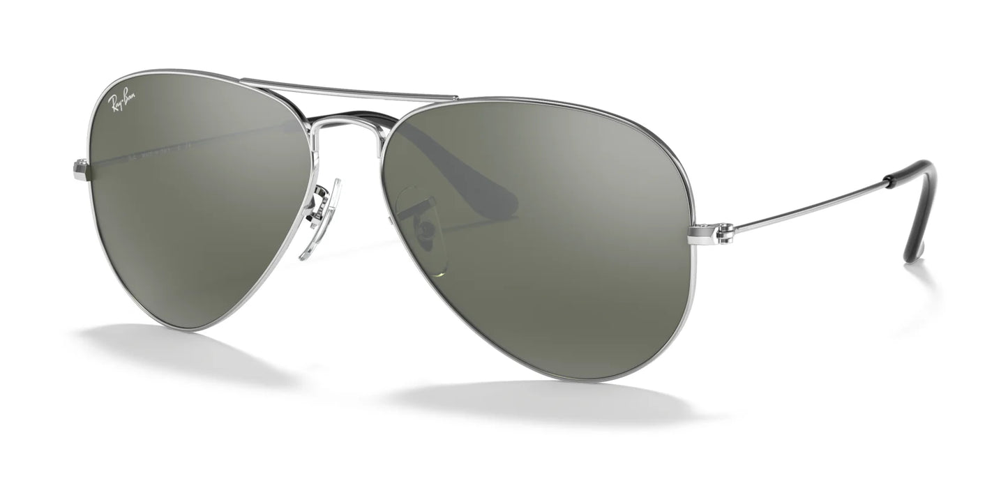 Ray-Ban AVIATOR LARGE METAL RB3025 Sunglasses | Size 55 Silver / Grey