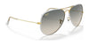 Ray-Ban AVIATOR FULL COLOR RB3025JM Sunglasses | Size 58 / Black On Gold №919671 / Grey Gradient (3N 14.02%)