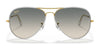 Ray-Ban AVIATOR FULL COLOR RB3025JM Sunglasses | Size 58 / Black On Gold №919671 / Grey Gradient (3N 14.02%)