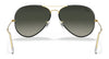 Ray-Ban AVIATOR FULL COLOR RB3025JM Sunglasses | Size 58 / Black On Gold №919671 / Grey Gradient (3N 14.02%)