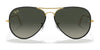 Ray-Ban AVIATOR FULL COLOR RB3025JM Sunglasses | Size 58 / Black On Gold №919671 / Grey Gradient (3N 14.02%)