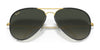 Ray-Ban AVIATOR FULL COLOR RB3025JM Sunglasses | Size 58 / Black On Gold №919671 / Grey Gradient (3N 14.02%)