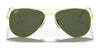 Ray-Ban AVIATOR SMALL METAL RB3044 Sunglasses | Size 52 / Gold №L0207 / G-15 Green (3N 13.2%)