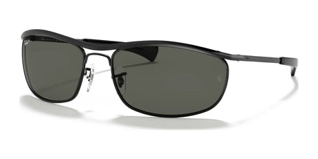 The Ray-Ban OLYMPIAN I DELUXE RB3119M Sunglasses, Size 62, feature a sleek metallic frame with dark lenses for essential UV protection.