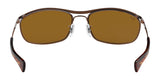 The Ray-Ban OLYMPIAN I DELUXE RB3119M Sunglasses, size 62, feature rectangular lenses with a sleek metallic frame and adjustable nose pads for stylish UV eye protection.