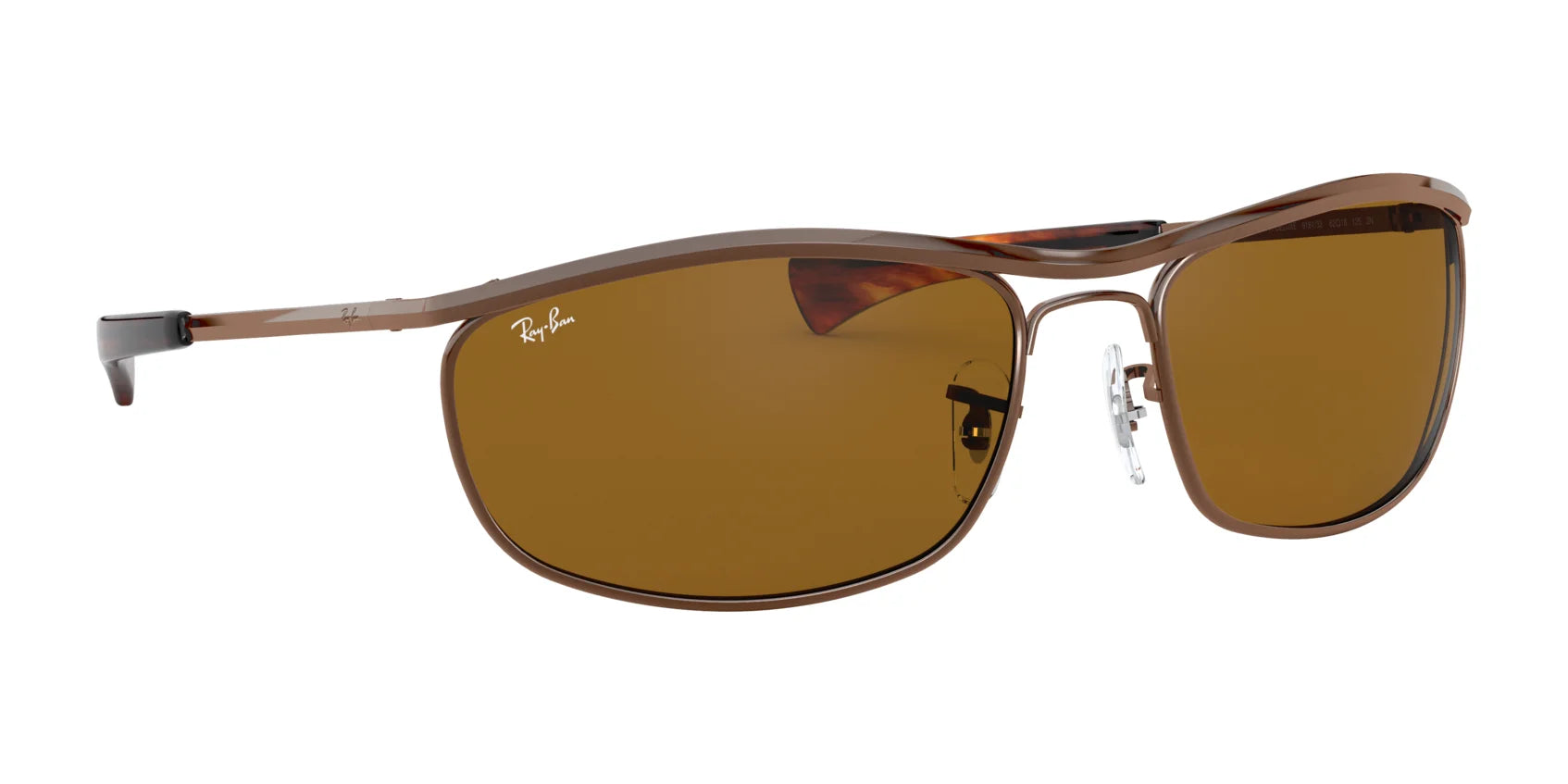 The Ray-Ban OLYMPIAN I DELUXE RB3119M Sunglasses, in Size 62, combine a sleek metallic frame with tinted rectangular lenses, offering UV protection and unmatched style for your sunny adventures.