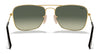 Ray-Ban CARAVAN RB3136 Sunglasses / Arista Gold №1 / G-15 Green (3N 13.2%) / Size 58