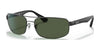 Ray-Ban RB3445 Sunglasses / Black №002/58 / G-15 Green (Polarized) (3P 11.1%) / Size 61