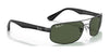 Ray-Ban RB3445 Sunglasses / Gunmetal №4 / Green Classic G-15 (3N 12.9%) / Size 61