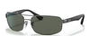 Ray-Ban RB3445 Sunglasses / Gunmetal №4 / Green Classic G-15 (3N 12.9%) / Size 61