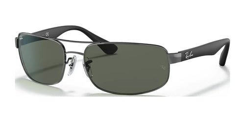 Ray-Ban RB3445 Sunglasses / Gunmetal №4 / Green Classic G-15 (3N 12.9%) / Size 61