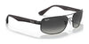 Ray-Ban RB3445 Sunglasses / Gunmetal №4 / Green Classic G-15 (3N 12.9%) / Size 61