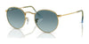 Ray-Ban ROUND METAL RB3447 Sunglasses / Gold №001/3M / Blue (2N 21%) / Size 47