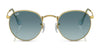 Ray-Ban ROUND METAL RB3447 Sunglasses / Matte Havana On Matte Silver №9277B1 / Dark Grey (3N 15.30%) / Size 50