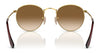 Ray-Ban ROUND METAL RB3447 Sunglasses / Matte Havana On Matte Silver №9277B1 / Dark Grey (3N 15.30%) / Size 50