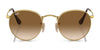 Ray-Ban ROUND METAL RB3447 Sunglasses / Matte Havana On Matte Silver №9277B1 / Dark Grey (3N 15.30%) / Size 50